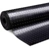 Pavimento in PVC a bollo nero spessore 1,2mm Pavimento Bullonato nero Pvc protettivo, Copripavimento nero bollato. (1 x 8 mt)
